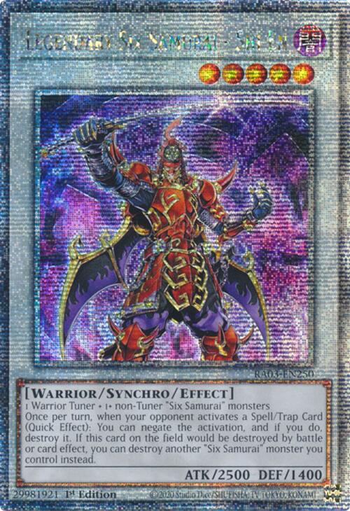 Legendary Six Samurai - Shi En (Quarter Century Secret Rare) [RA03-EN250] Quarter Century Secret Rare Yu-Gi-Oh!