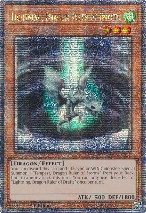 Lightning, Dragon Ruler of Drafts (Quarter Century Secret Rare) [RA03-EN257] Quarter Century Secret Rare Yu-Gi-Oh!