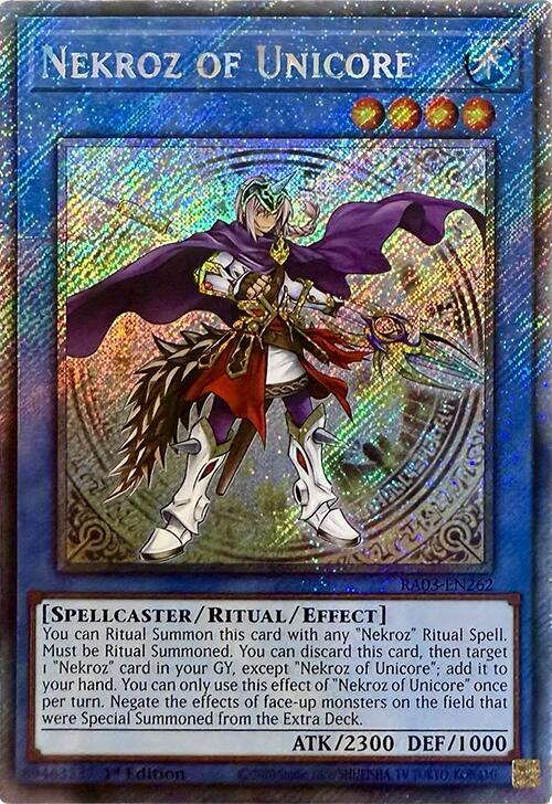 Nekroz of Unicore (Platinum Secret Rare) [RA03-EN262] Platinum Secret Rare Yu-Gi-Oh!