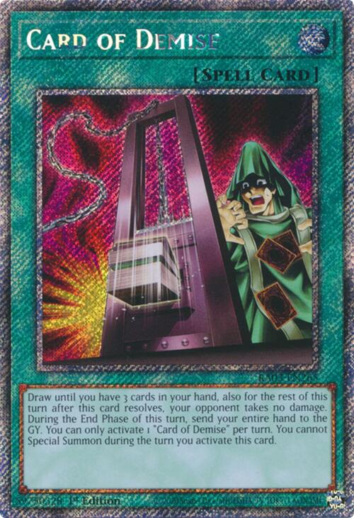 Card of Demise (Platinum Secret Rare) [RA03-EN265] Platinum Secret Rare Yu-Gi-Oh!