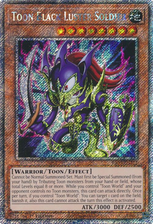 Toon Black Luster Soldier (Platinum Secret Rare) [RA03-EN272] Platinum Secret Rare Yu-Gi-Oh!