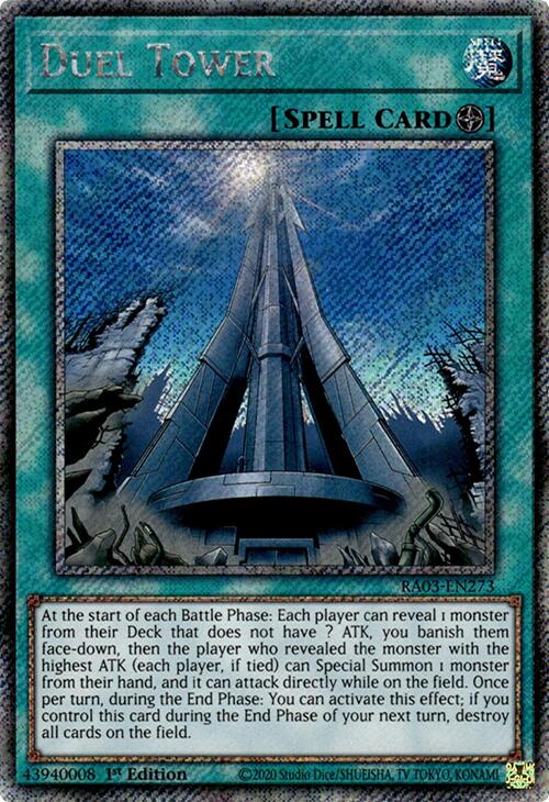 Duel Tower (Platinum Secret Rare) [RA03-EN273] Platinum Secret Rare Yu-Gi-Oh!