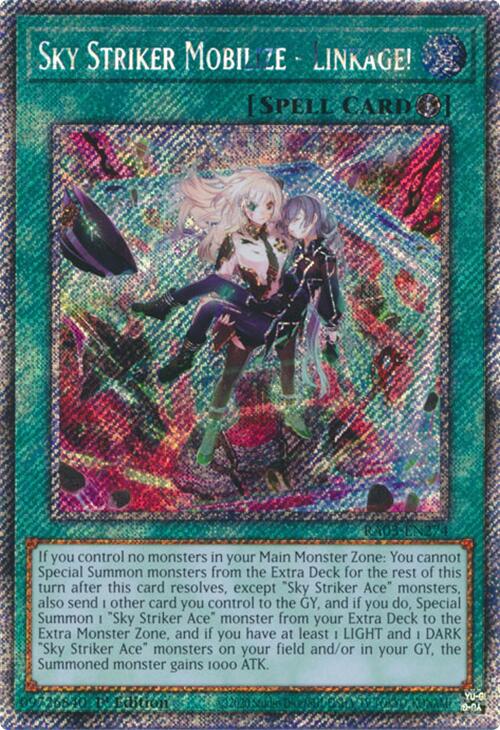 Sky Striker Mobilize - Linkage! (Platinum Secret Rare) [RA03-EN274] Platinum Secret Rare Yu-Gi-Oh!
