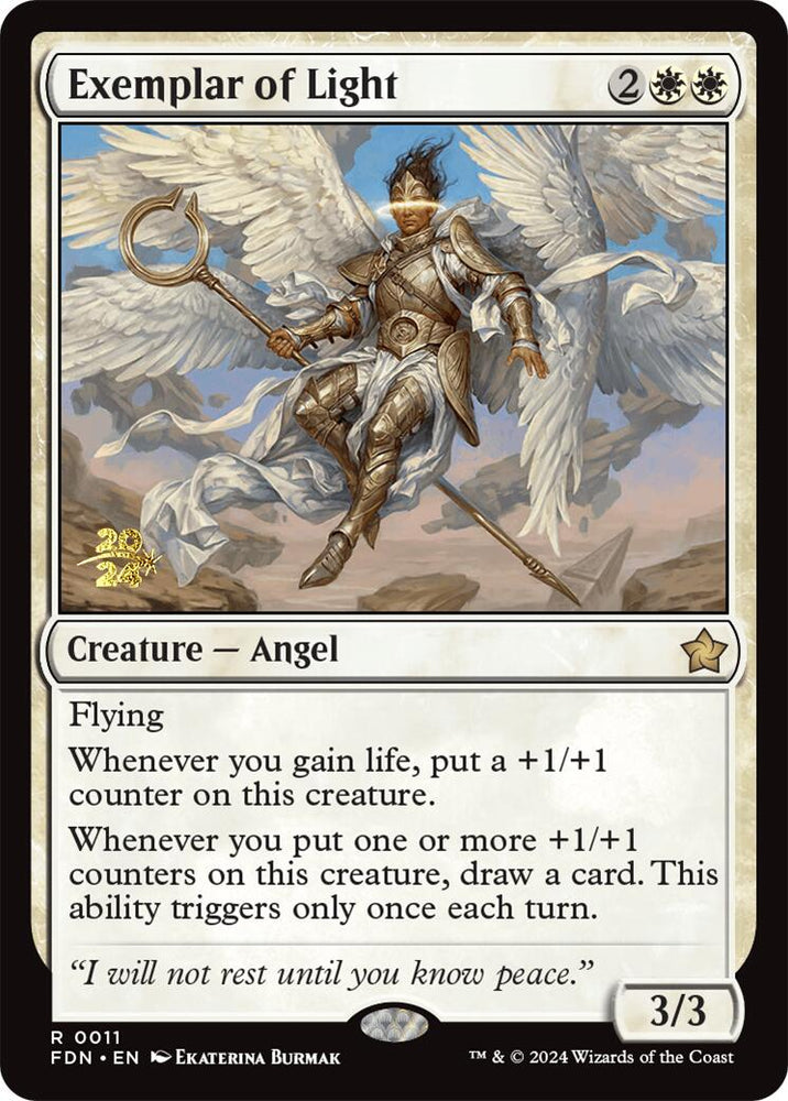 Exemplar of Light [Foundations Prerelease Promos] Magic: The Gathering