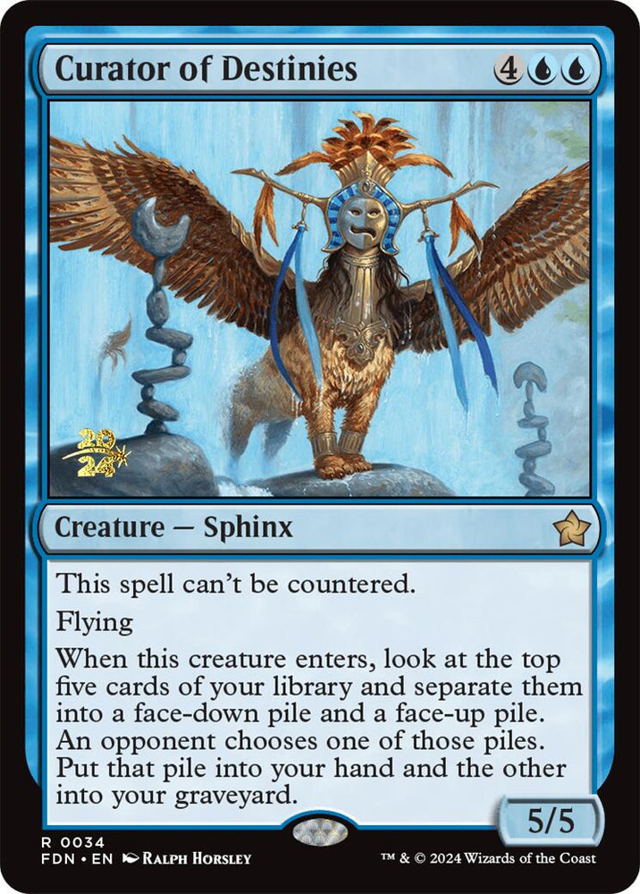 Curator of Destinies [Foundations Prerelease Promos] Magic: The Gathering