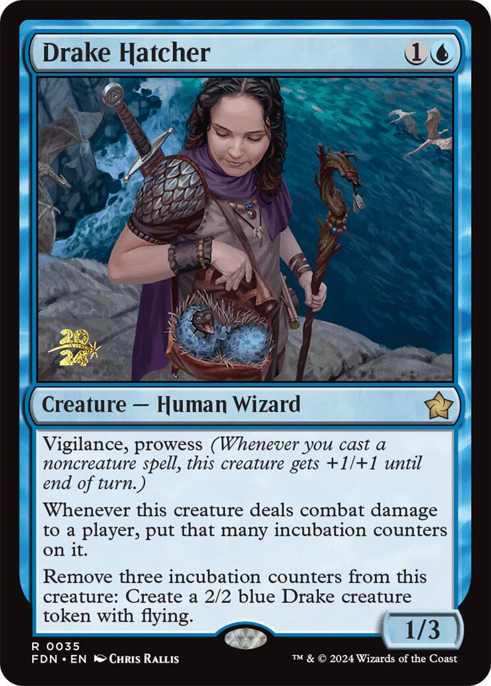 Drake Hatcher [Foundations Prerelease Promos] Magic: The Gathering