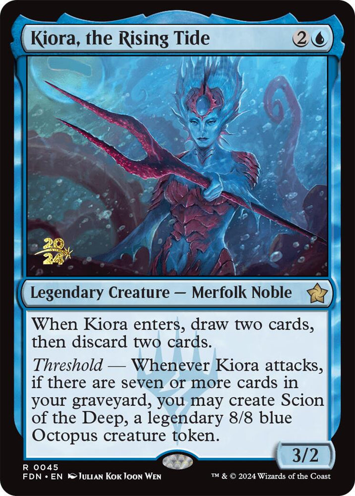 Kiora, the Rising Tide [Foundations Prerelease Promos] Magic: The Gathering