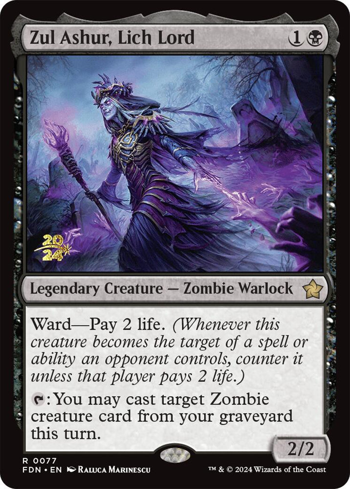 Zul Ashur, Lich Lord [Foundations Prerelease Promos] Magic: The Gathering