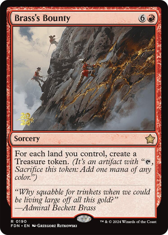 Brass's Bounty [Foundations Prerelease Promos] Magic: The Gathering
