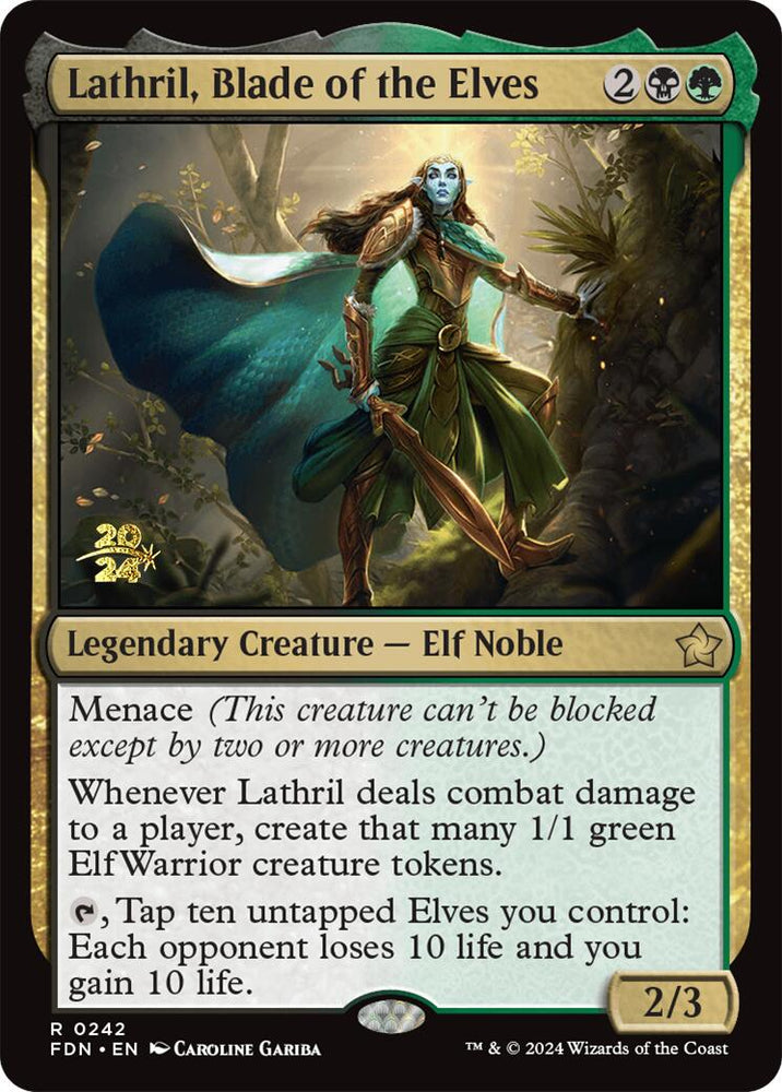 Lathril, Blade of the Elves [Foundations Prerelease Promos] Magic: The Gathering