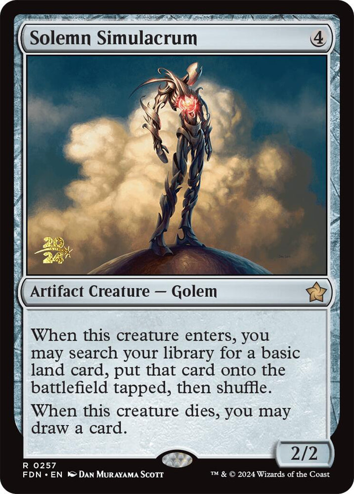 Solemn Simulacrum [Foundations Prerelease Promos] Magic: The Gathering