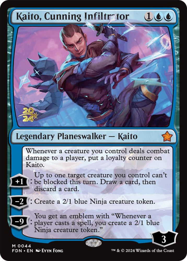 Kaito, Cunning Infiltrator [Foundations Prerelease Promos] Magic: The Gathering