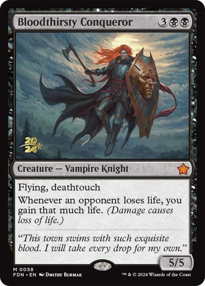 Bloodthirsty Conqueror [Foundations Prerelease Promos] Magic: The Gathering