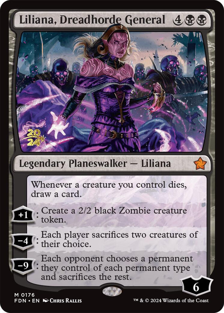 Liliana, Dreadhorde General [Foundations Prerelease Promos] Magic: The Gathering