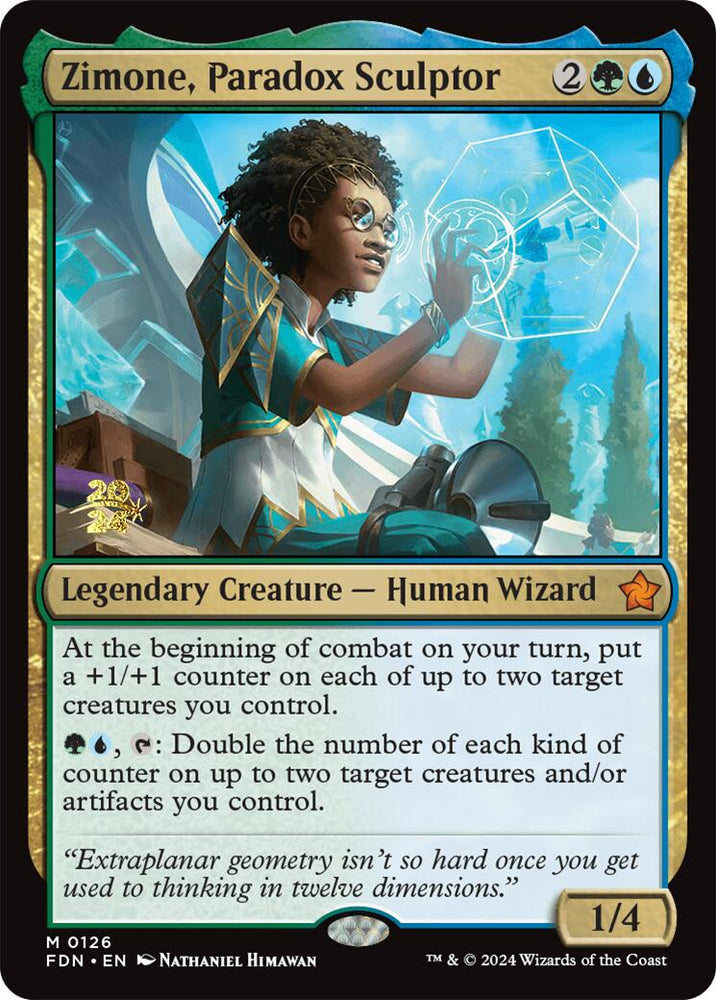 Zimone, Paradox Sculptor [Foundations Prerelease Promos] Magic: The Gathering