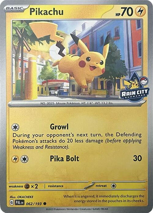 Pikachu (062/193) (Rain City Showcase) [Miscellaneous Cards] Pokémon