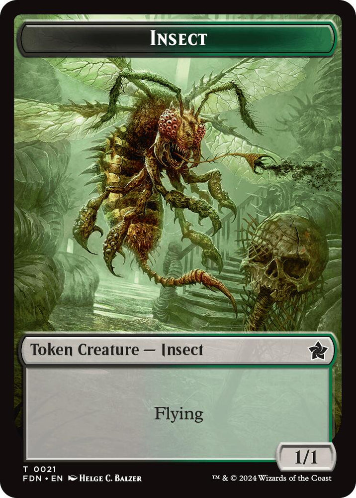 Goblin // Insect Doubled-Sided Token [Foundations Tokens] Magic: The Gathering