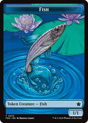 Faerie // Fish Doubled-Sided Token [Foundations Tokens] Magic: The Gathering