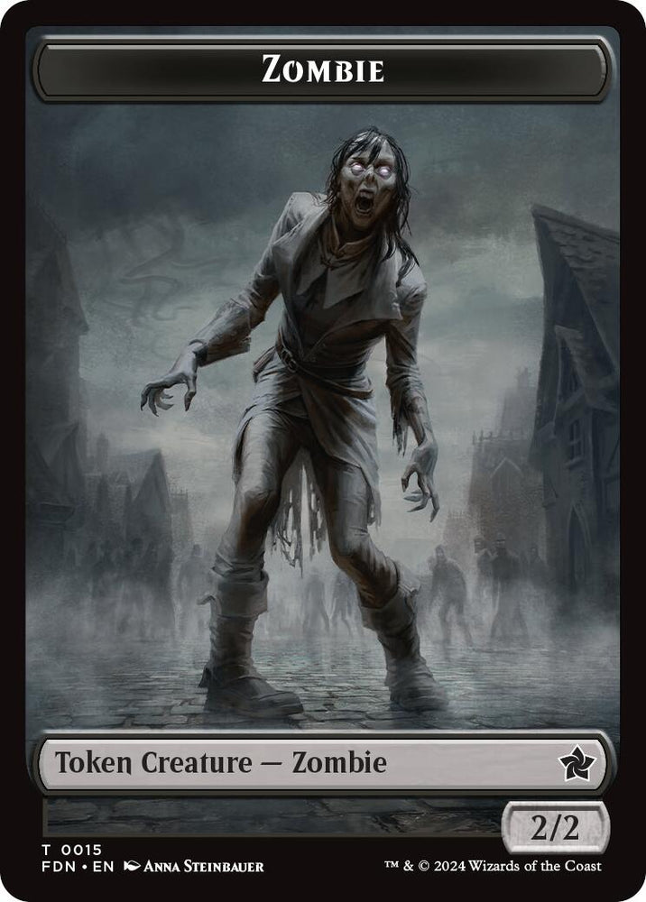 Goblin // Zombie Doubled-Sided Token [Foundations Tokens] Magic: The Gathering