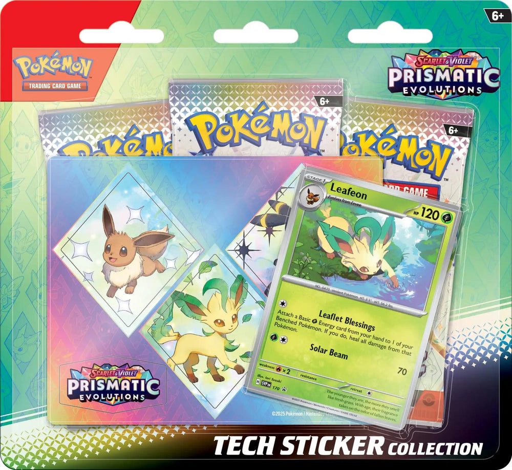 Scarlet & Violet: Prismatic Evolutions Tech Sticker Collection (Leafeon) Pokémon