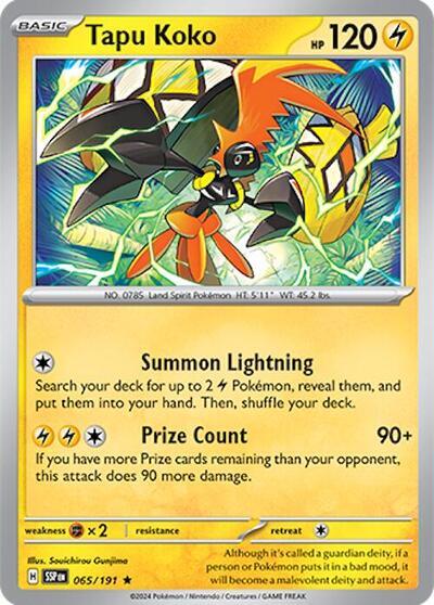 Tapu Koko (065/191) (Deck Exclusives) [Scarlet & Violet: Surging Sparks] Pokémon