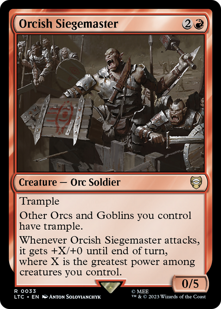 Orcish Siegemaster [The Lord of the Rings: Tales of Middle-Earth Commander] Magic: The Gathering