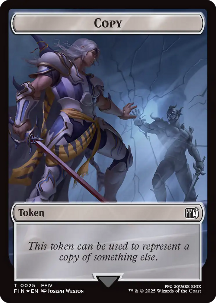 Copy (0025) // Moogle (0034) Double-Sided Token (Surge Foil) [FINAL FANTASY Tokens] Magic: The Gathering