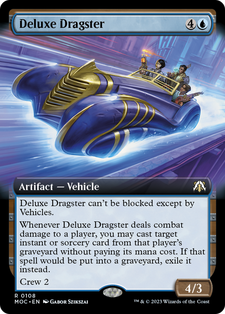 Deluxe Dragster (Extended Art) [March of the Machine Commander] Magic: The Gathering