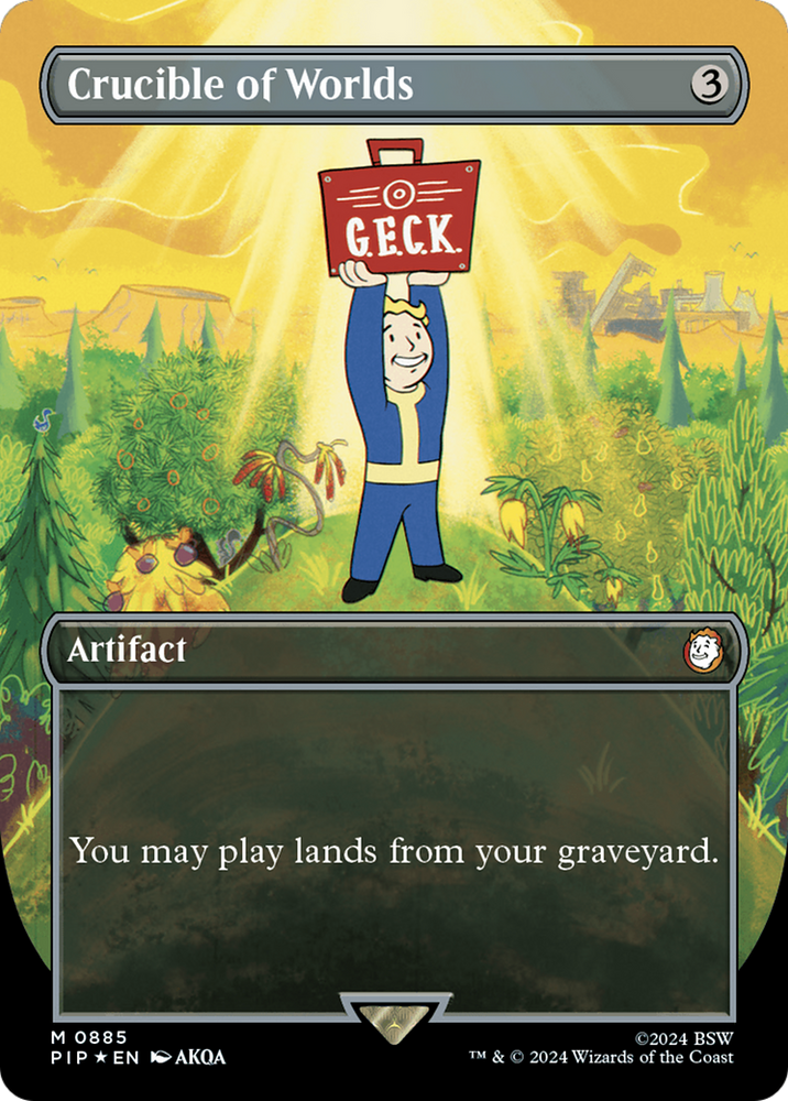 Crucible of Worlds (Borderless) (Surge Foil) [Fallout] Magic: The Gathering