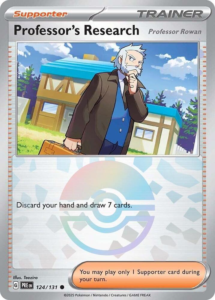 Professor's Research (124/131) [Professor Rowan] (Poke Ball Pattern) [Scarlet & Violet: Prismatic Evolutions] Pokémon