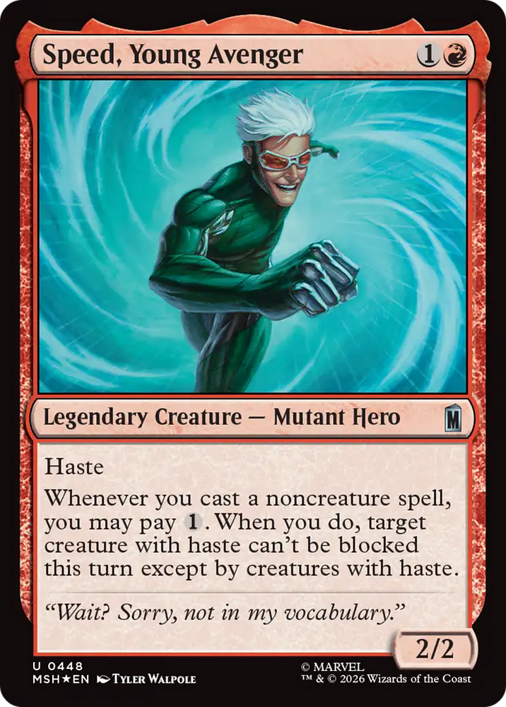 Speed, Young Avenger (Surge Foil) [Marvel Super Heroes] Magic: The Gathering