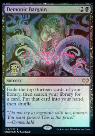 Demonic Bargain [Innistrad: Crimson Vow Prerelease Promos] Magic: The Gathering