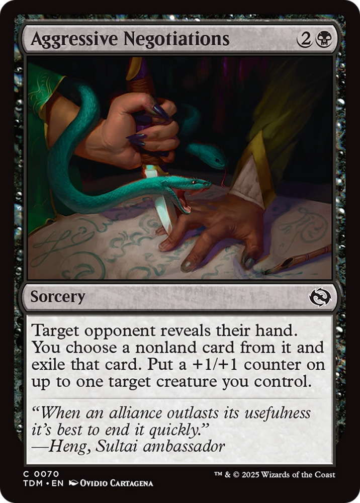Aggressive Negotiations [Tarkir: Dragonstorm] Magic: The Gathering