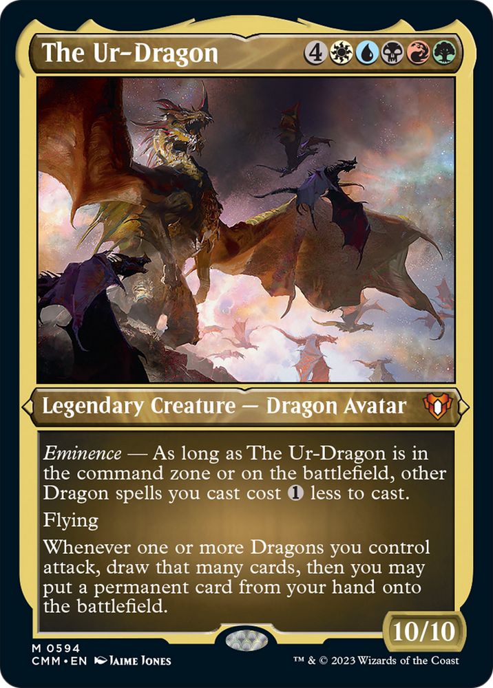 The Ur-Dragon (Foil Etched) [Commander Masters] Magic: The Gathering