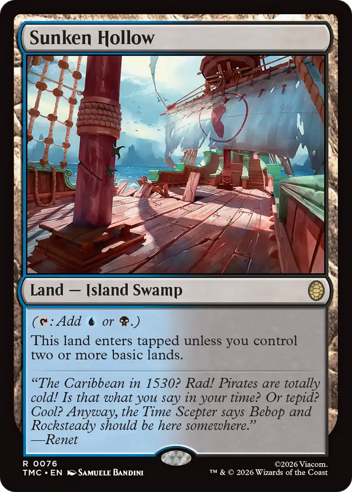 Sunken Hollow [Teenage Mutant Ninja Turtles Commander] Magic: The Gathering