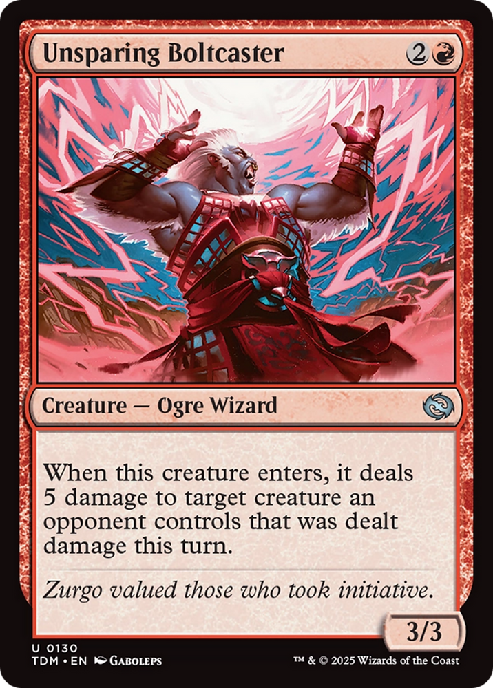 Unsparing Boltcaster [Tarkir: Dragonstorm] Magic: The Gathering
