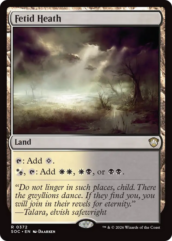 Fetid Heath [Secrets of Strixhaven Commander] Magic: The Gathering
