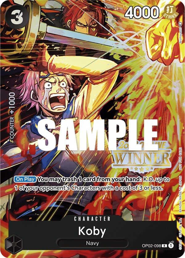 Koby (Offline Regional 2023) [Winner] [One Piece Promotion Cards] Bandai