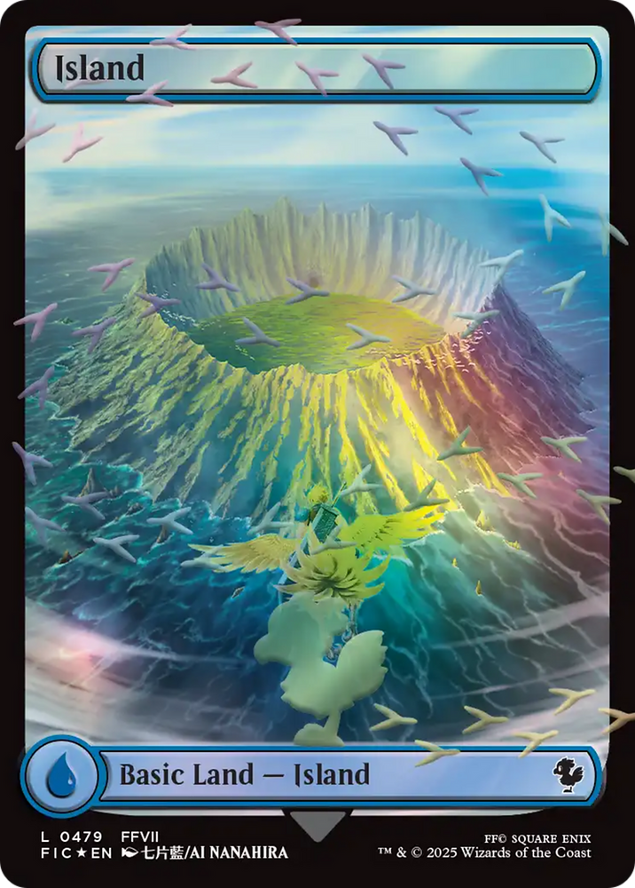 Island (Chocobo Track Foil) [FINAL FANTASY Commander] Magic: The Gathering