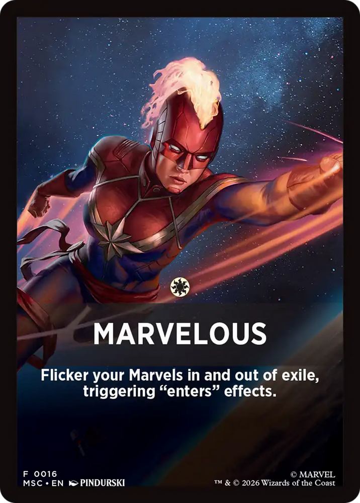 Marvelous Theme Card [Marvel Super Heroes Commander] Magic: The Gathering