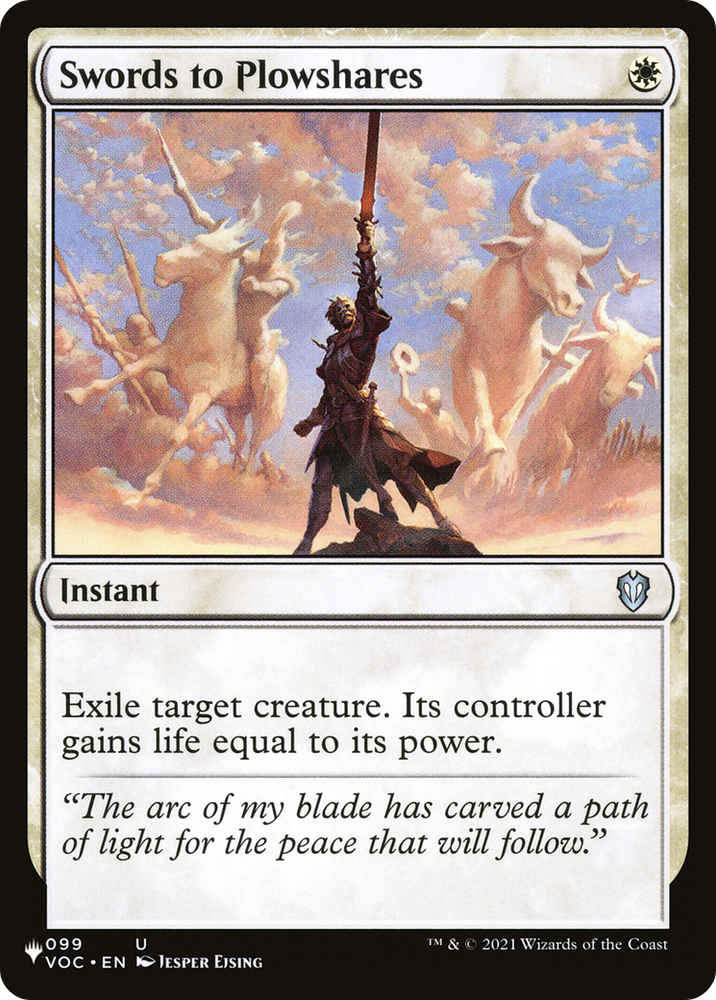 Swords to Plowshares [Secret Lair: Angels] Magic: The Gathering