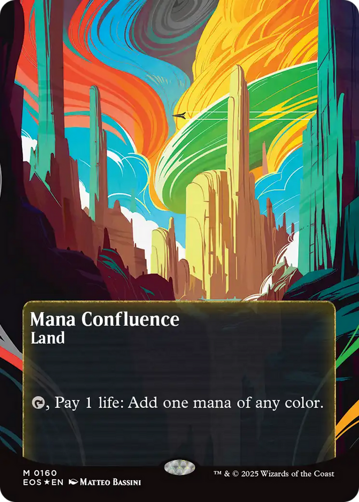 Mana Confluence (0160) (Borderless) (Galaxy Foil) [Edge of Eternities: Stellar Sights] Magic: The Gathering