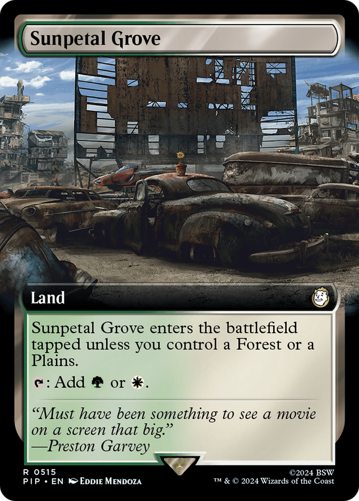 Sunpetal Grove (Extended Art) [Fallout] Magic: The Gathering