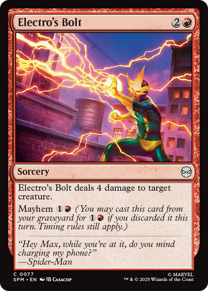 Electro's Bolt [Marvel's Spider-Man] Magic: The Gathering