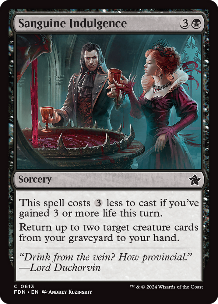 Sanguine Indulgence [Foundations] Magic: The Gathering