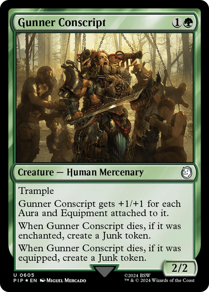 Gunner Conscript (Surge Foil) [Fallout] Magic: The Gathering