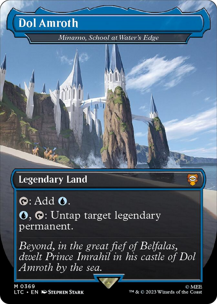 Dol Amroth - Minamo, School at Water's Edge (Borderless) [The Lord of the Rings: Tales of Middle-Earth Commander] Magic: The Gathering
