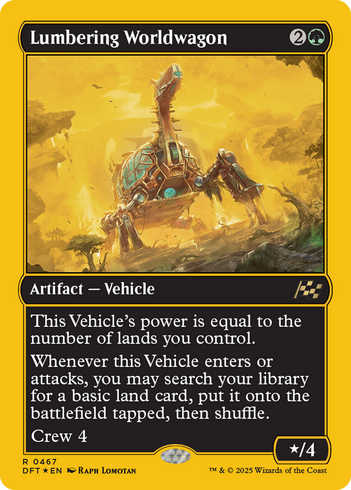 Lumbering Worldwagon (First-Place Foil) [Aetherdrift] Magic: The Gathering