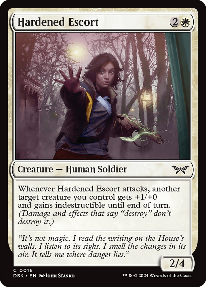 Hardened Escort [Duskmourn: House of Horror] Magic: The Gathering