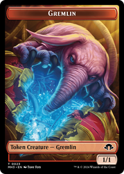 Gremlin (Ripple Foil) // Copy Double-Sided Token [Modern Horizons 3 Tokens] Magic: The Gathering